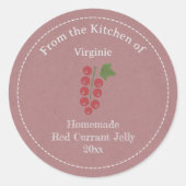 Kraft & Rustic Red Currant Jelly Label Sticker (Voorkant)