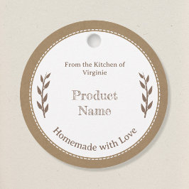 Kraft & Rustic Small Business Favor Tag Bedankjes Labels