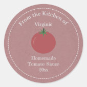 Kraft & Rustic Tomato Sauce Label Sticker (Voorkant)