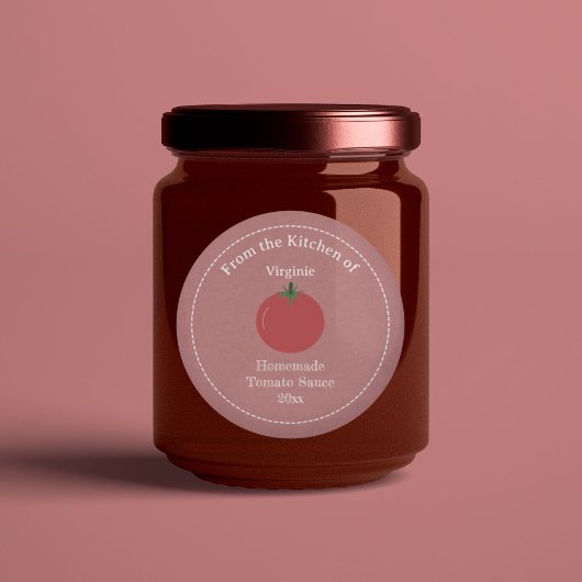 Kraft & Rustic Tomato Sauce Label Sticker