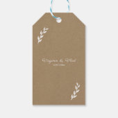 Kraft & Rustic Wedding Dank je Labels Cadeaulabel (Achterkant)