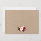 Kraft Rustic Wedding Floral Jar Lights Bedankkaart (Achterkant)
