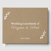 Kraft & Rustic Wedding Guest Book Gastenboek (Voorkant)
