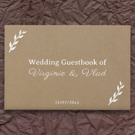 Kraft & Rustic Wedding Guest Book Gastenboek