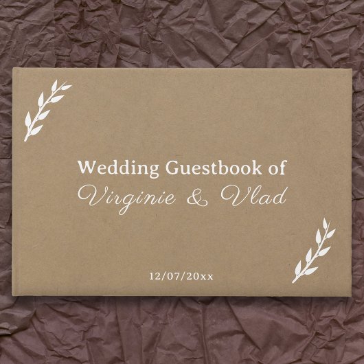 Kraft & Rustic Wedding Guest Book Gastenboek