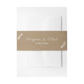 Kraft & Rustic Wedding Invitation Belly Band Uitnodigingen Wikkel (Voorkant Voorbeeld)