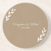 Kraft & Rustic Wedding Onderzetter (Voorkant)