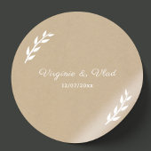 Kraft & Rustic Wedding Sticker