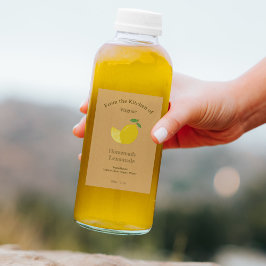 Kraft & Rustiek Citroen & limonade flesetiket Wijn Etiket