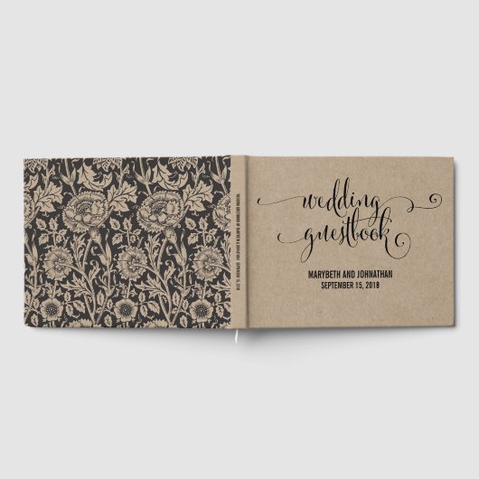 Kraft rustiek modern we doen bruiloft gastenboek (Volledig)