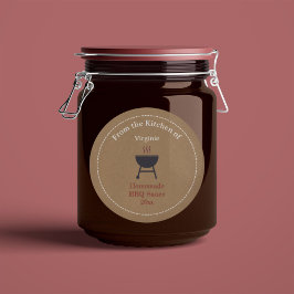 Kraft & Rustieke Barbecuesaus BBQ Label Sticker