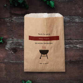 Kraft & Rustieke BBQ Party Verjaardag Bedankzakje