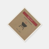 Kraft & Rustieke BBQ Party Verjaardag Servet (Hoek)