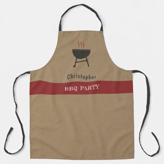 Kraft & Rustieke BBQ Schort (Voorkant)