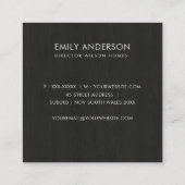 KRAFT RUSTIEKE BLOEMEN VOGELHUIS MAKELAAR VIERKANTE VISITEKAARTJE (Achterkant)