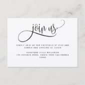 Kraft, rustieke bruiloft Join Us receptie Informatiekaartje (Voorkant)