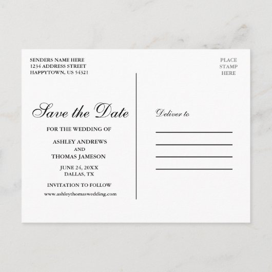 Kraft Rustieke Lichten Kant Bloemen Save the Date Aankondigingskaart (Achterkant)