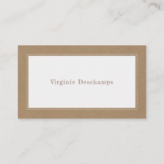 Kraft & Rustisch minimalistisch Visitekaartje (Achterkant)