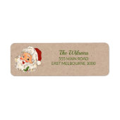 Kraft  Santa Cute Return-adres Etiket (Voorkant)