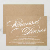 KRAFT SCRIPT 2 | REHEARSAL DINNER INVITE KAART (Voorkant / Achterkant)