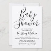 Kraft Script Baby shower Uitnodiging (Voorkant)
