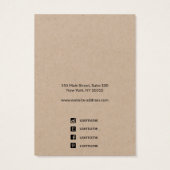 Kraft Script Calligraphy Font Earning Display Visitekaartje (Achterkant)