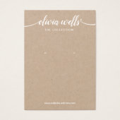 Kraft Script Calligraphy Font Earning Display Visitekaartje (Voorkant)