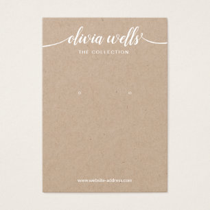 Kraft Script Calligraphy Font Earning Display Visitekaartje