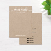 Kraft Script Calligraphy Font Earning Display Visitekaartje (Bureau)