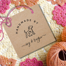 Kraft Script op maat gemaakt logo Handgemaakt door Bedankjes Labels