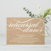 KRAFT SCRIPT | REHEARSAL DINNER INVITE KAART (Staand voorkant)