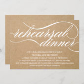 KRAFT SCRIPT | REHEARSAL DINNER INVITE KAART (Voorkant / Achterkant)