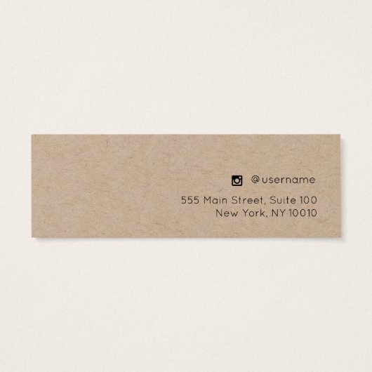 Kraft Script Stud die juwelen weergeven Kaart (Achterkant)