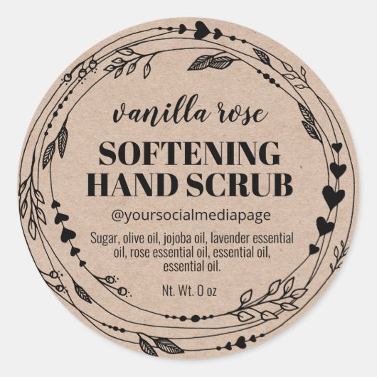 Kraft Scrub Labels (Voorkant)