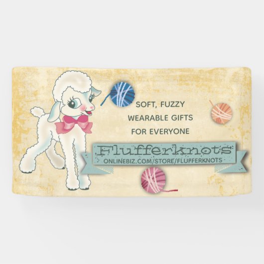 Kraft show lammetjes breien kroeshaak homespun ba spandoek (Horizontaal)