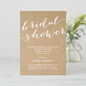 KRAFT SHOWER | BRIDAL SHOWER INVITATION KAART (Staand voorkant)