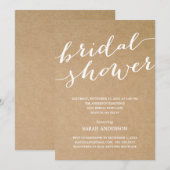 KRAFT SHOWER | BRIDAL SHOWER INVITATION KAART (Voorkant / Achterkant)