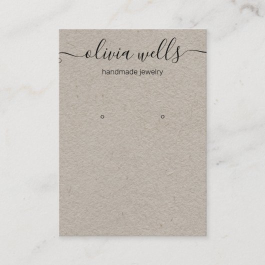 Kraft Signature Script Earning Display Visitekaartje (Voorkant)