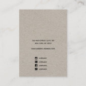 Kraft Signature Script Earning Display Visitekaartje (Achterkant)