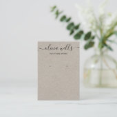 Kraft Signature Script Earning Display Visitekaartje (Staand voorkant)