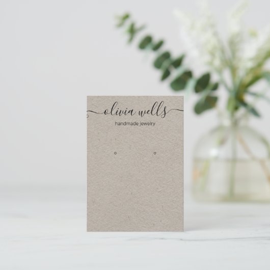 Kraft Signature Script Earning Display Visitekaartje (Staand voorkant)