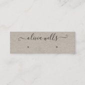 Kraft Signature Script Stud Earning Display Mini Mini Visitekaartje (Voorkant)