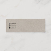 Kraft Signature Script Stud Earning Display Mini Mini Visitekaartje (Achterkant)