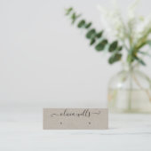 Kraft Signature Script Stud Earning Display Mini Mini Visitekaartje (Staand voorkant)
