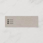 Kraft Signature Script Stud Earning Display Mini Visitekaartje (Achterkant)