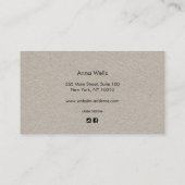 Kraft Signature Script Typografie Visitekaartje (Achterkant)