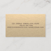 Kraft, Silouette Gold Confetti Yoga Instructor Visitekaartje (Achterkant)