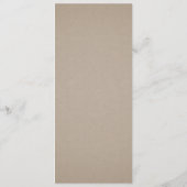 Kraft Simple calligraphy rustic greenery bruiloft Menu (Achterkant)