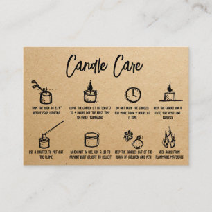 Kraft Simple Candle Care - Bedankt voor het toevoe Informatiekaartje