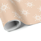 Kraft Snowflake Kerstmis Cadeaupapier (Rol Hoek)